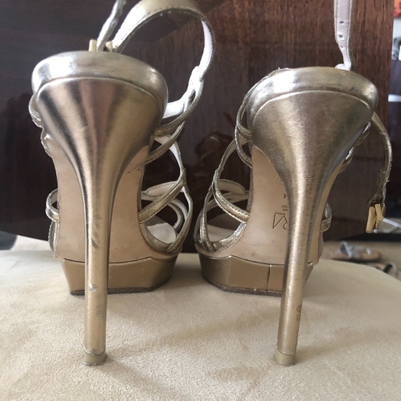 Pelle Moda Glam Stiletto Sandal, Gold - Picture 3 of 4